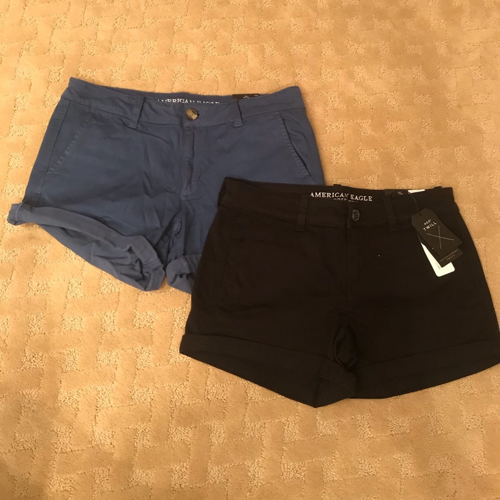 American Eagle Twill Midi Shorts